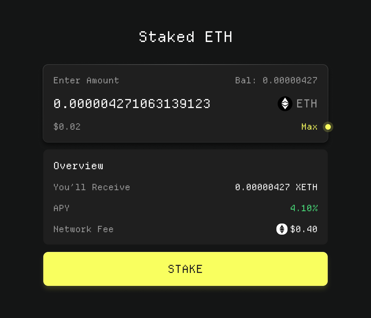 Stake UI Example Stake UI